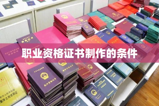 江川职业资格证书制作的条件